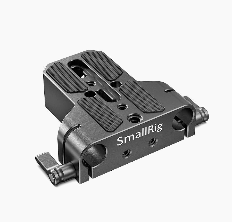 SMALLRIG Kit de placa base com braçadeira para trilhos de 15 mm
