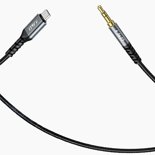 J&D USB C para adaptador de áudio de 3,5 mm, cabo auxiliar macho tipo C