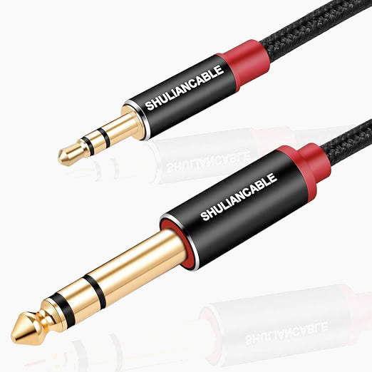 SHULIANCABLE Cabo Áudio Stereo 3.5mm para 6.35mm - 3m